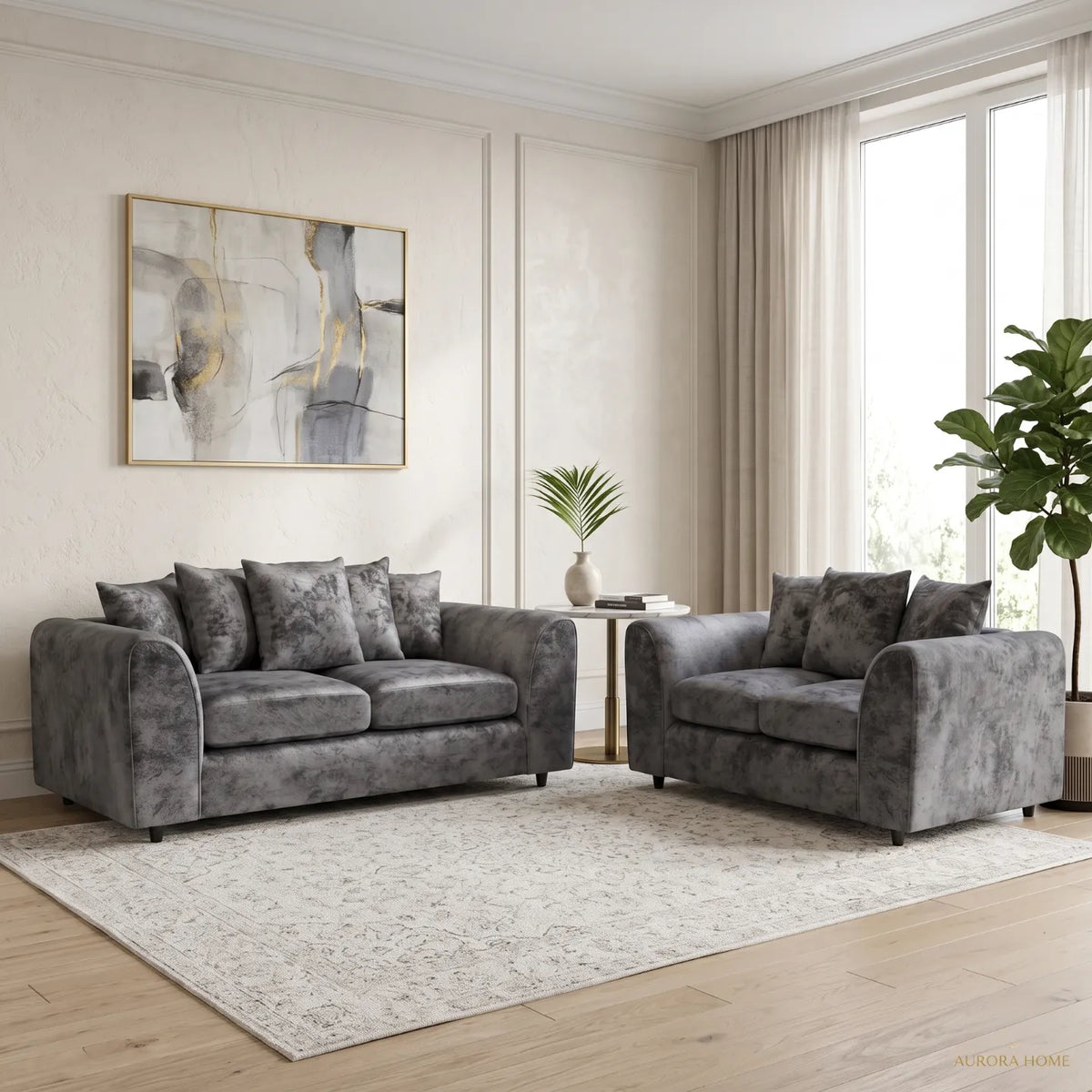 3 + 2 seater Midnight black