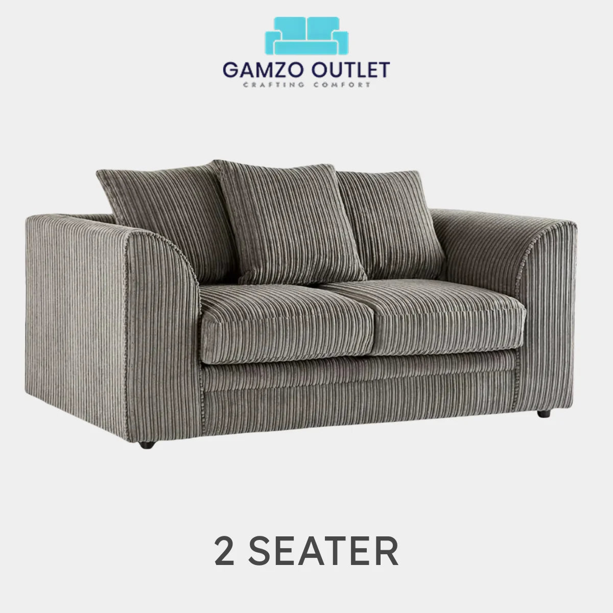 JUMBO CORD FABRIC SCATTER BACK SOFA SET