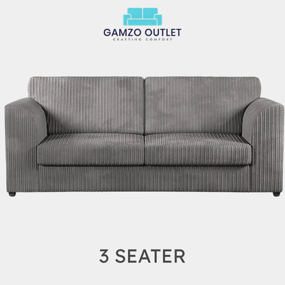 JUMBO CORD FULL BACK SOFA SET