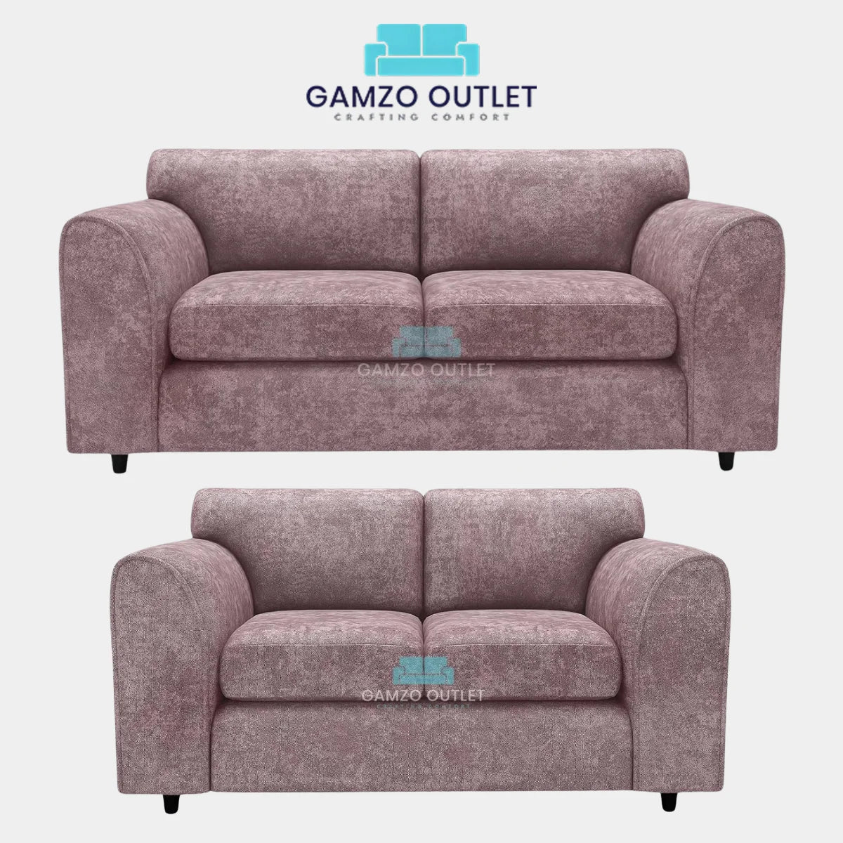 ALASKA FABRIC FULL BACK SOFA SET