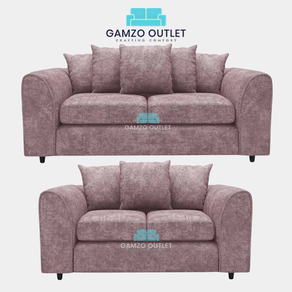 ALASKA FABRIC SCATTER BACK SOFA SET