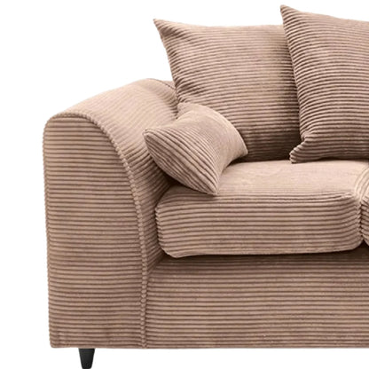 Jumbo Cord Fabric 4 Seater Scatter Back Sofa
