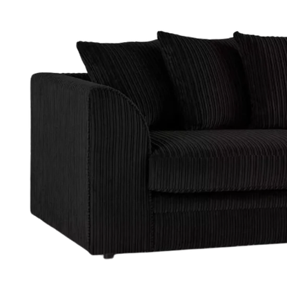JUMBO CORD FABRIC SCATTER BACK SOFA SET