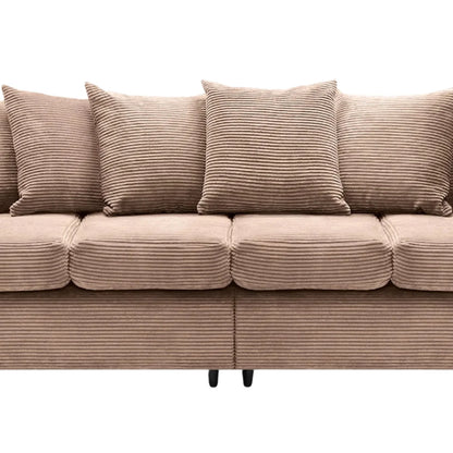 Jumbo Cord Fabric 4 Seater Scatter Back Sofa