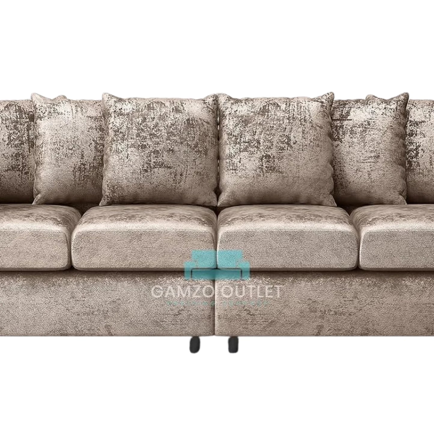 Crushed Velvet 4 Seater Scatter Back Sofa