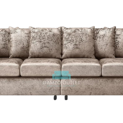 Crushed Velvet 4 Seater Scatter Back Sofa