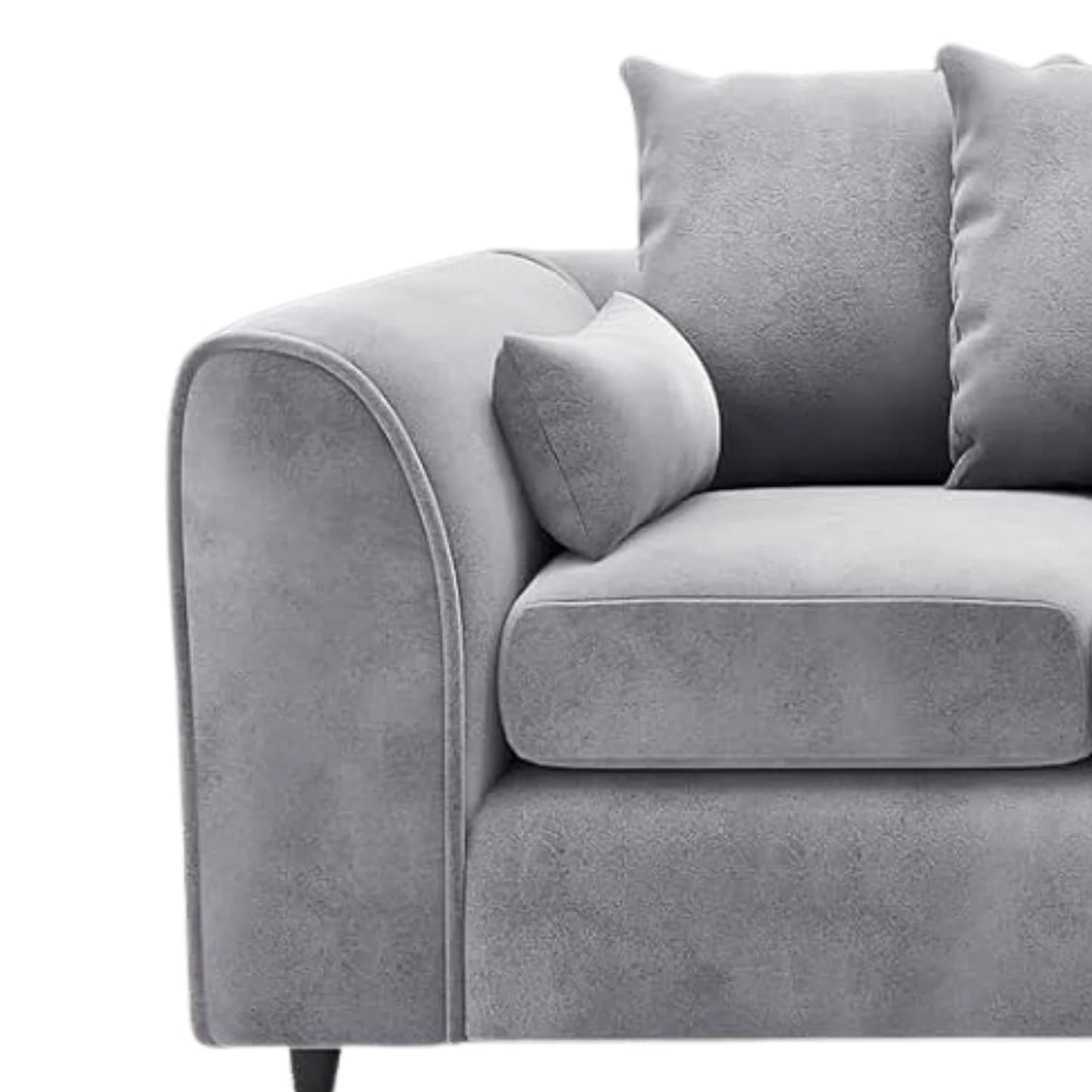 Plush Fabric 4 Seater Scatter Back Sofa