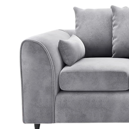 Plush Fabric 4 Seater Scatter Back Sofa