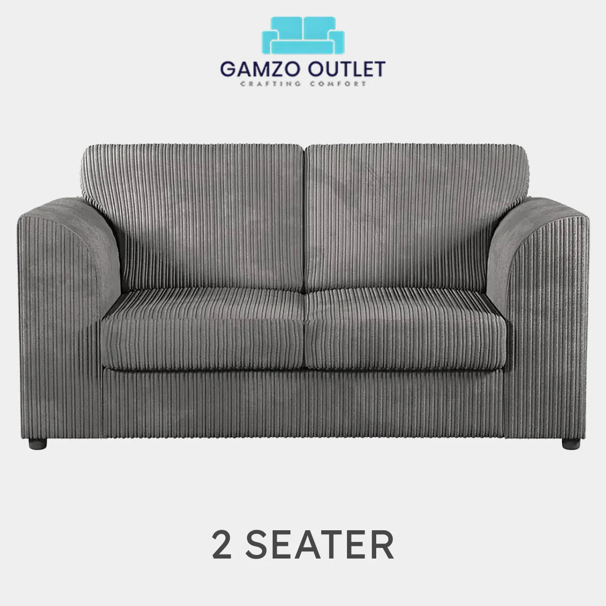 JUMBO CORD FULL BACK SOFA SET