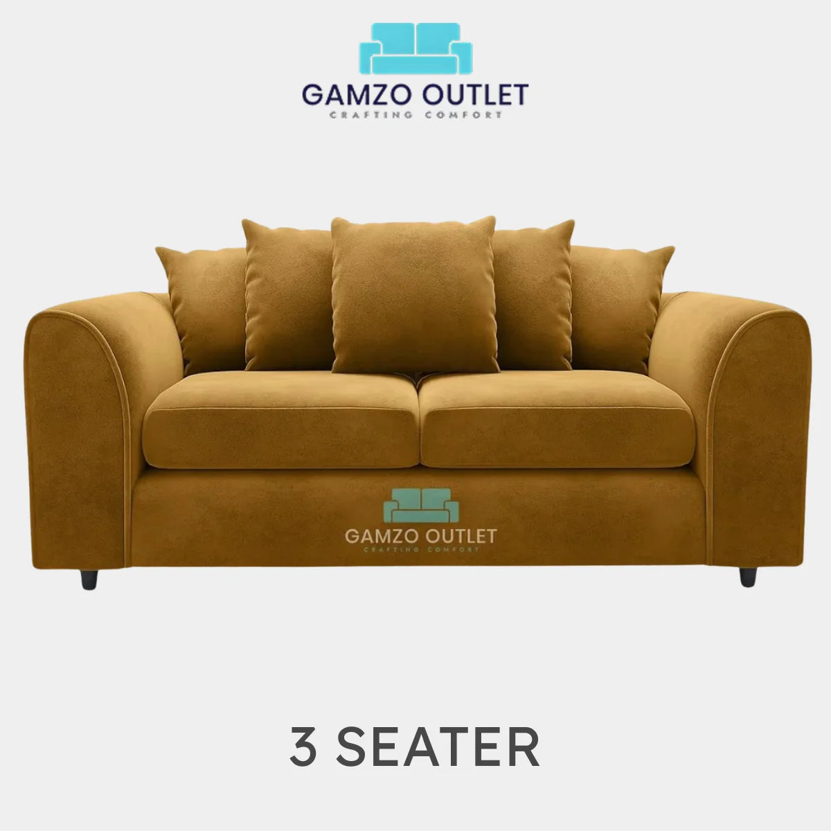 PLUSH FABRIC SCATTER BACK SOFA  SET