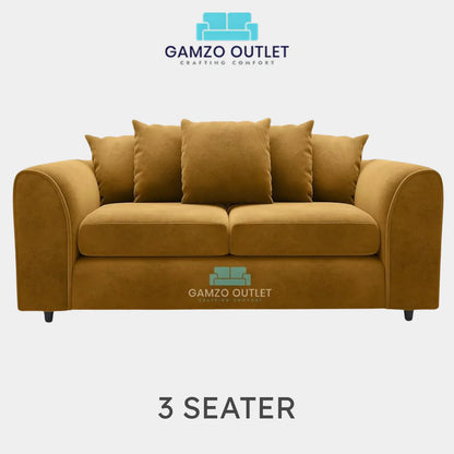 PLUSH FABRIC SCATTER BACK SOFA  SET