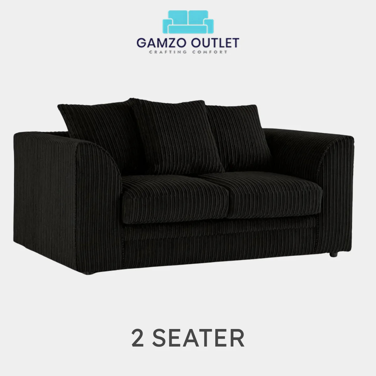 JUMBO CORD FABRIC SCATTER BACK SOFA SET