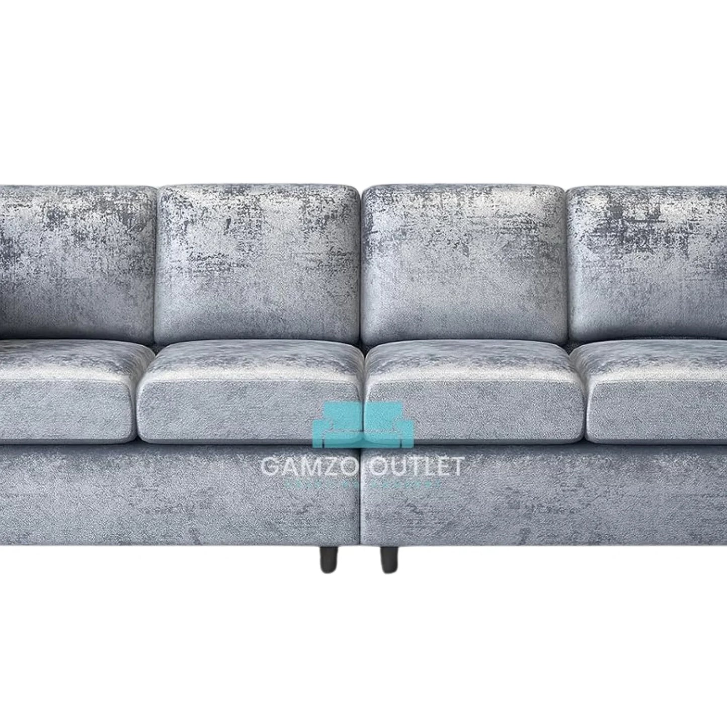 Crushed Velvet 4 Seater Full Back Sofa