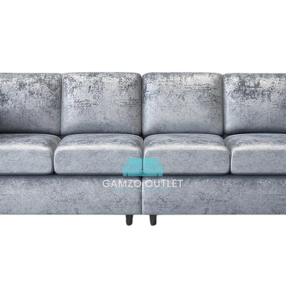 Crushed Velvet 4 Seater Full Back Sofa