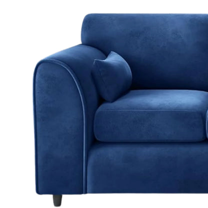 Plush Velvet 4 Seater Full Back Sofa