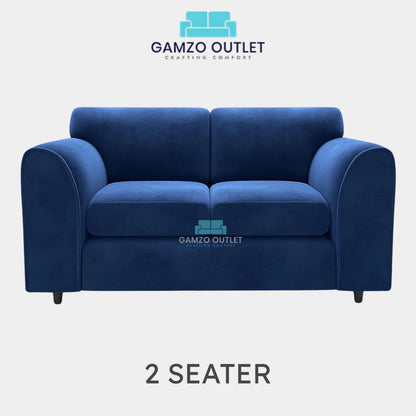 PLUSH FABRIC FULL BACK SOFA SET - Gamzo Outlet