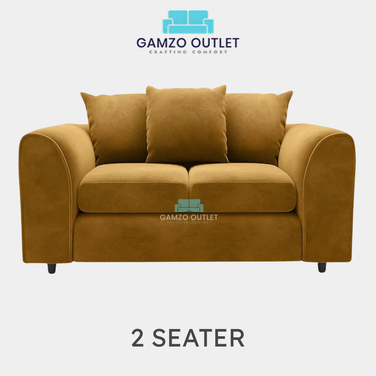 PLUSH FABRIC SCATTER BACK SOFA  SET