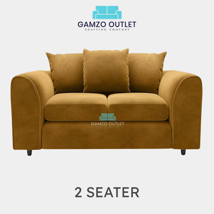 PLUSH FABRIC SCATTER BACK SOFA  SET