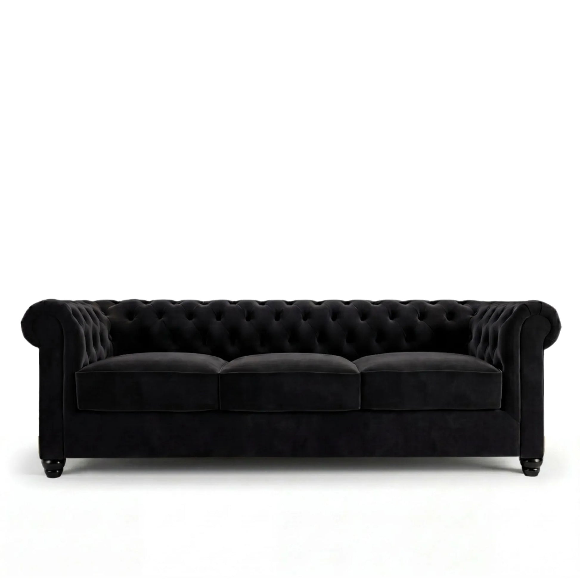 Black 3 Seater