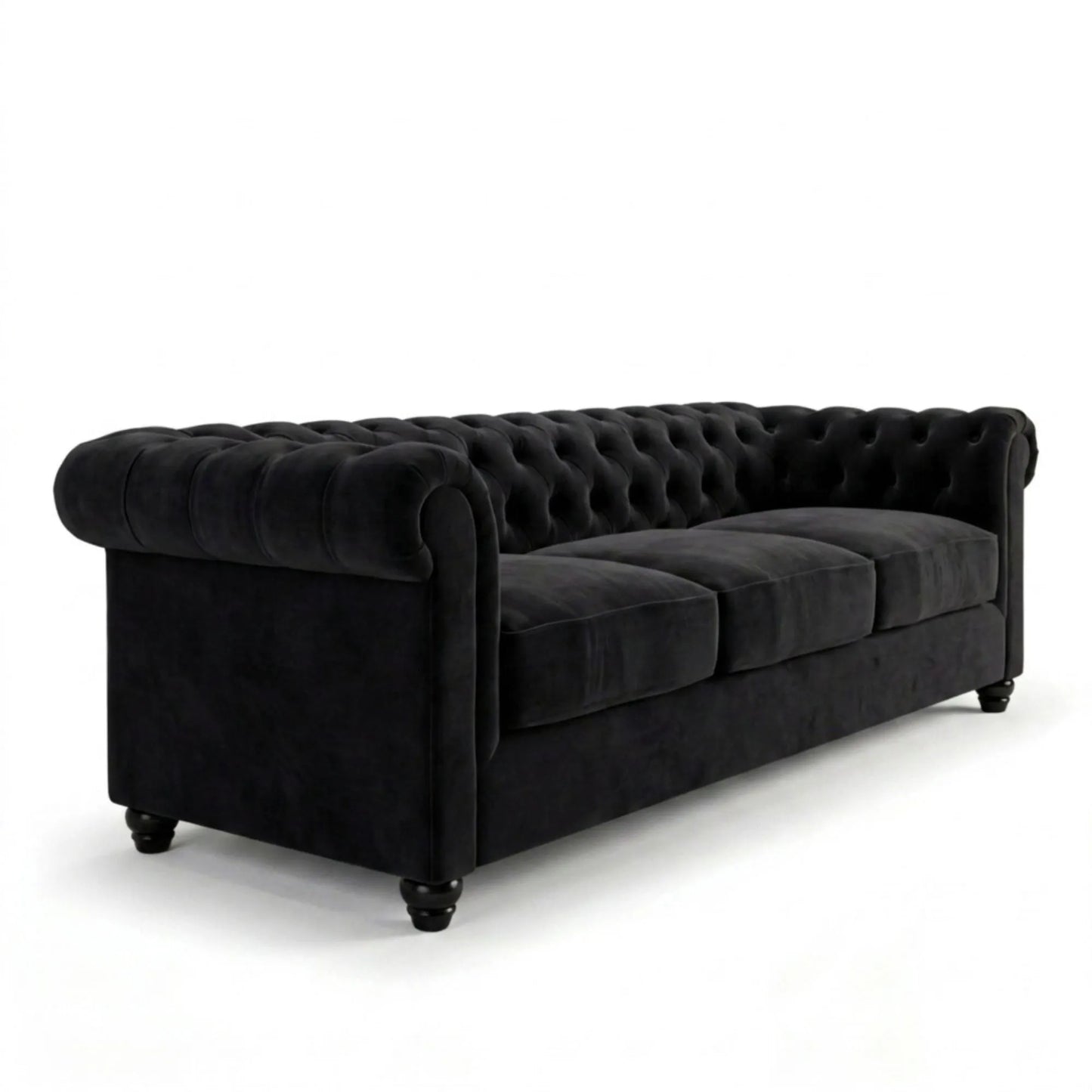 Black 3 Seater