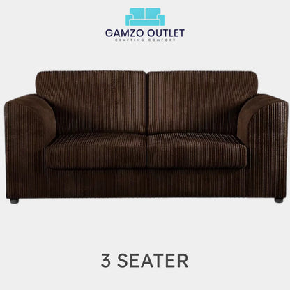 JUMBO CORD FULL BACK SOFA SET