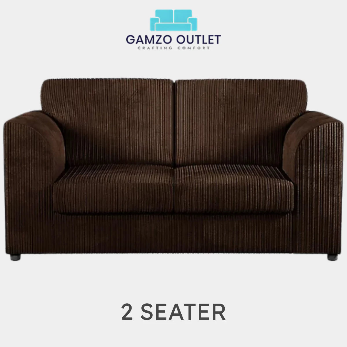 JUMBO CORD FULL BACK SOFA SET