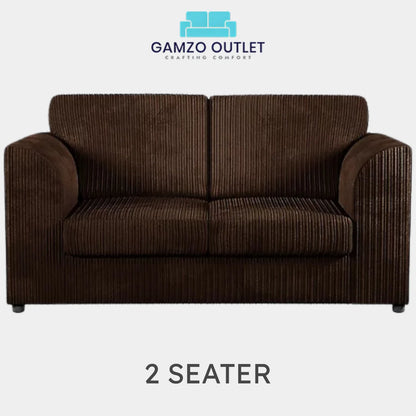 JUMBO CORD FULL BACK SOFA SET