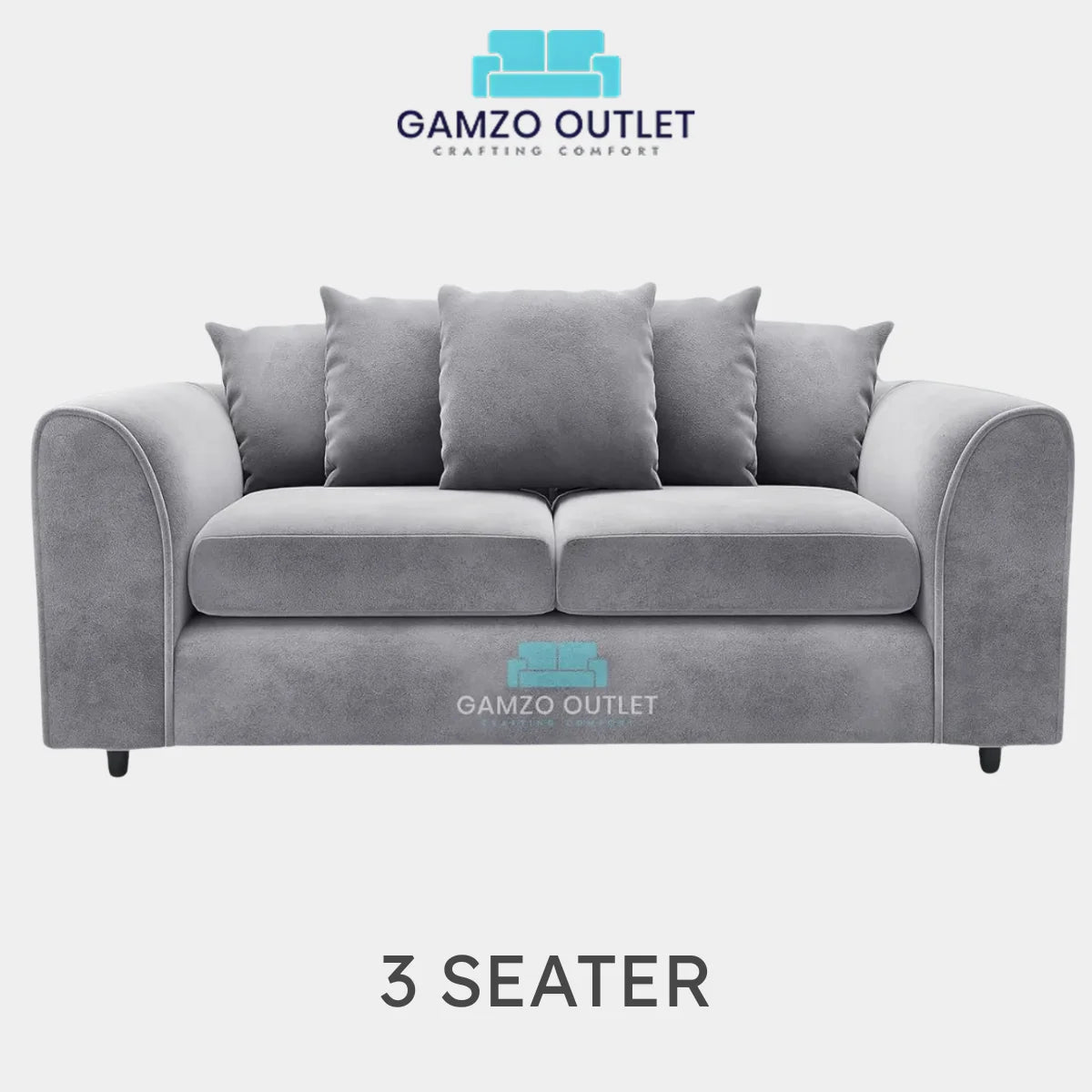 PLUSH FABRIC SCATTER BACK SOFA  SET