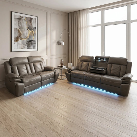 3 + 2 seater grey