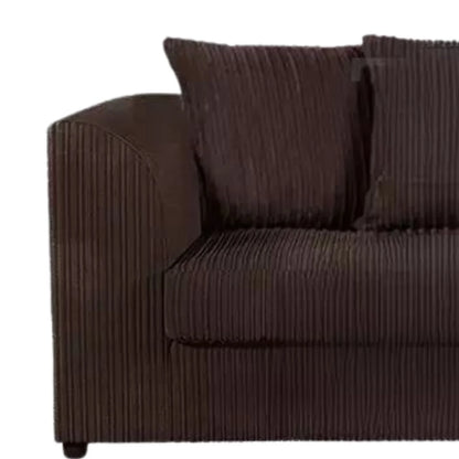 Jumbo Cord Fabric 4 Seater Scatter Back Sofa