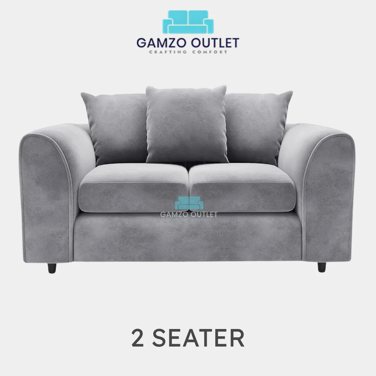 PLUSH FABRIC SCATTER BACK SOFA  SET