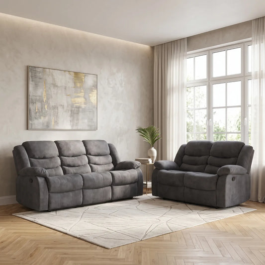 3 + 2 seater black