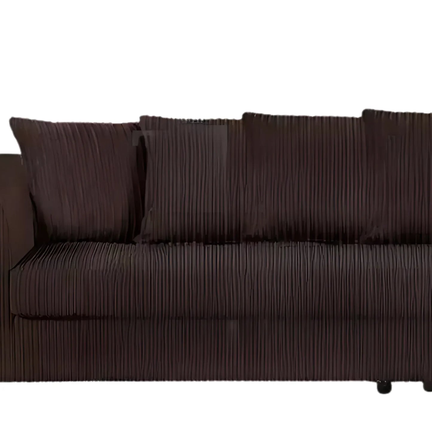 Jumbo Cord Fabric 4 Seater Scatter Back Sofa