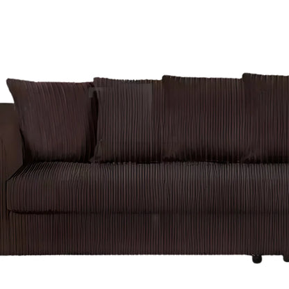 Jumbo Cord Fabric 4 Seater Scatter Back Sofa