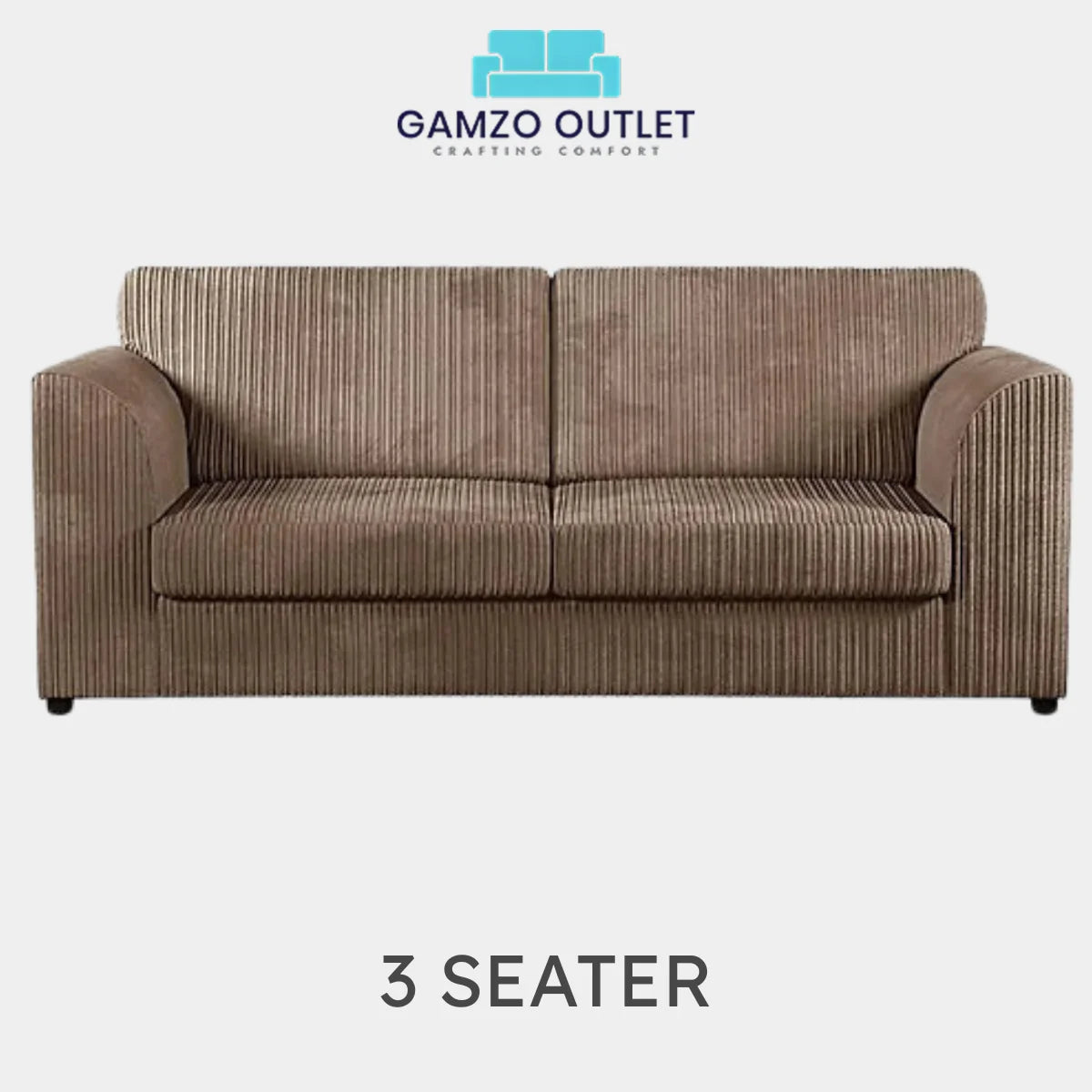 JUMBO CORD FULL BACK SOFA SET