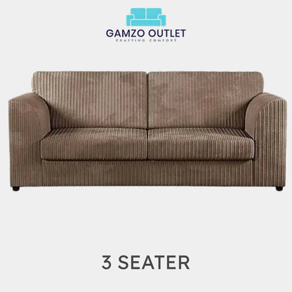 JUMBO CORD FULL BACK SOFA SET