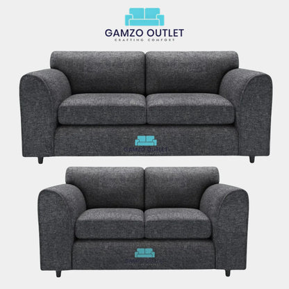 LISBON FABRIC FULL BACK SOFA SET - Gamzo Outlet