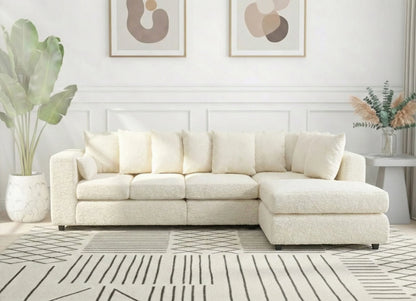 Boucle Scatter Back XL L Shape Sofa - Gamzo Outlet