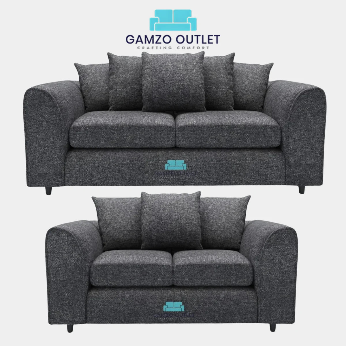 LISBON FABRIC SCATTER BACK SOFA SET