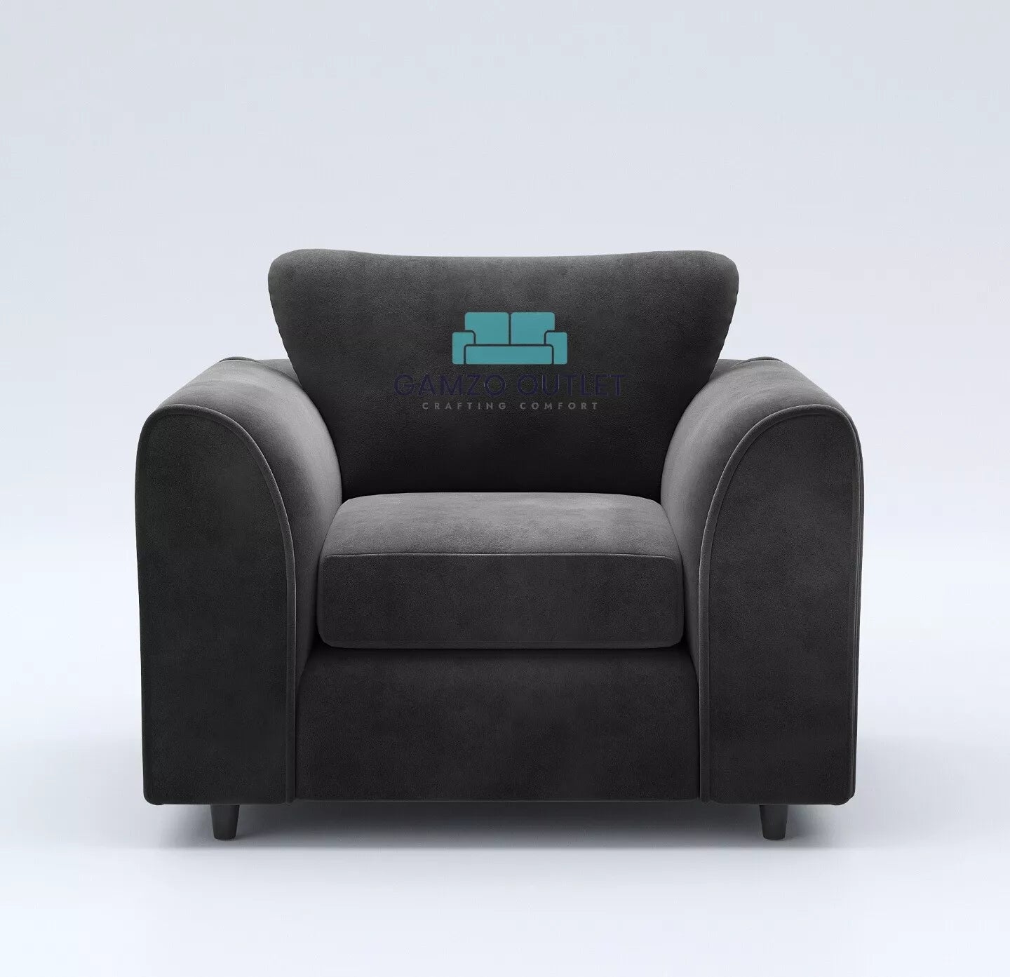 Plush Fabric Arm Chair