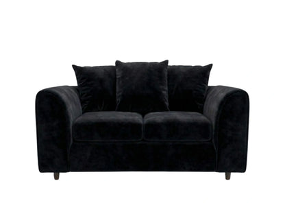 Plush Fabric Scatter Back Sofa Set
