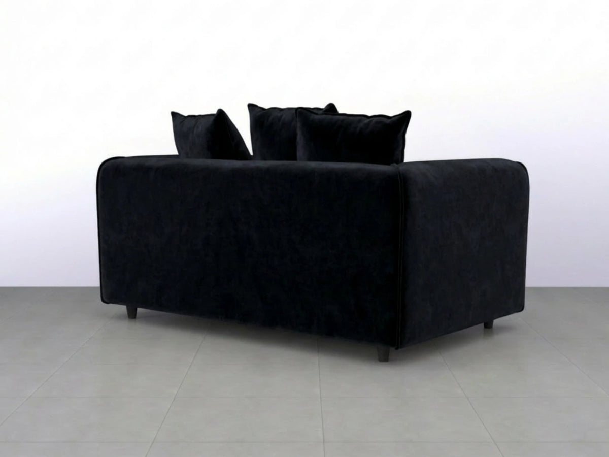 Plush Fabric Scatter Back Sofa Set