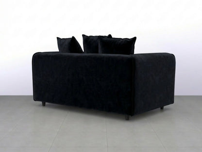Plush Fabric Scatter Back Sofa Set