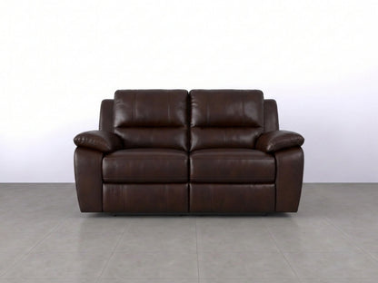 Brown Model R 2 Seater Recliner Sofa by Gamzo Outlet, showcasing plush fabric and reclining feature for comfortable seating.
