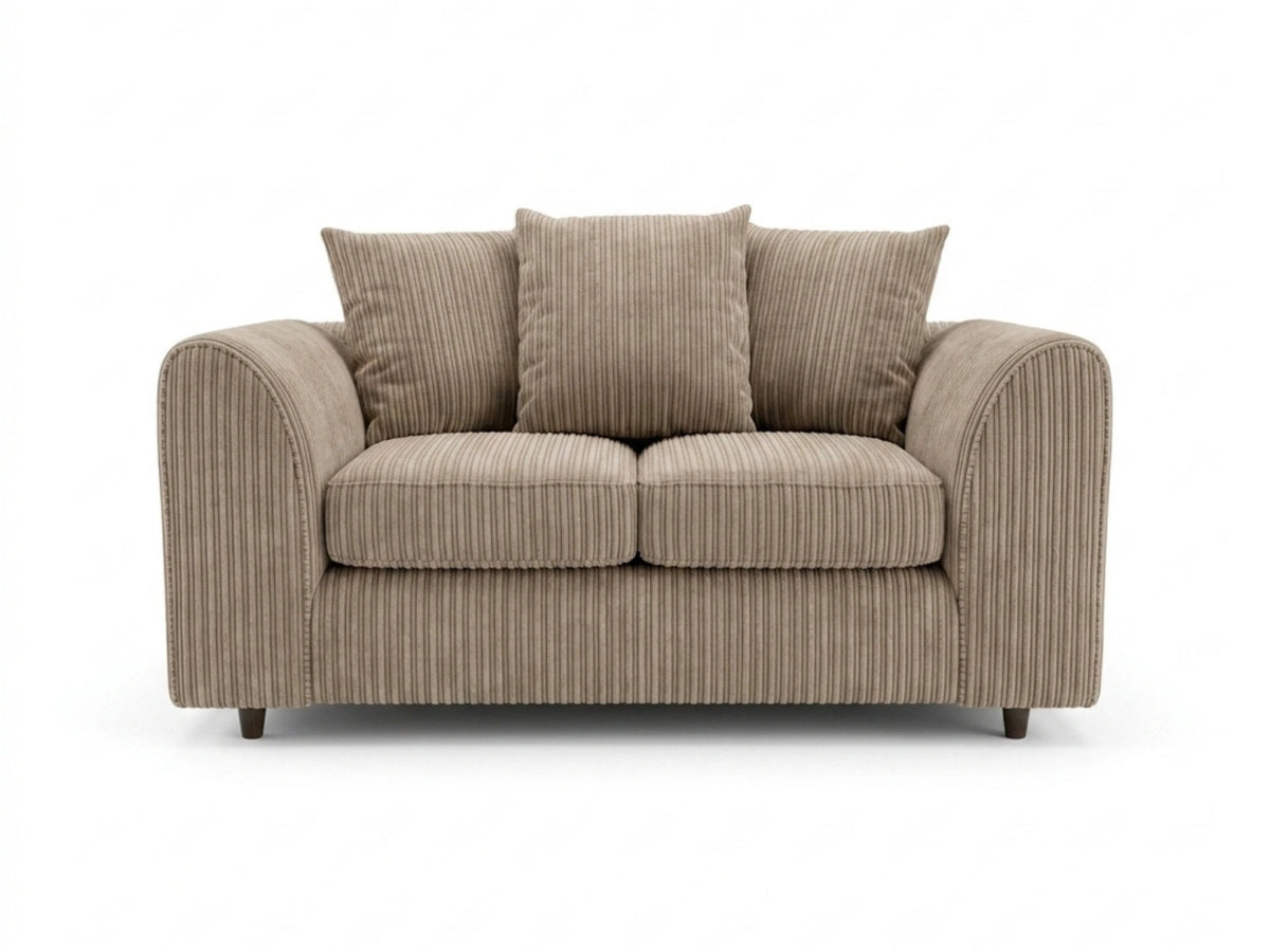Two-seater sofa with jumbo cord fabric in a scatter back design by Gamzo Outlet, perfect for modern living rooms.