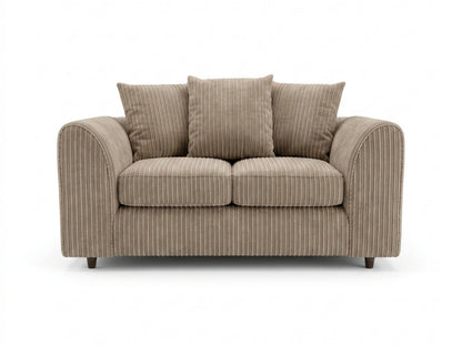Two-seater sofa with jumbo cord fabric in a scatter back design by Gamzo Outlet, perfect for modern living rooms.