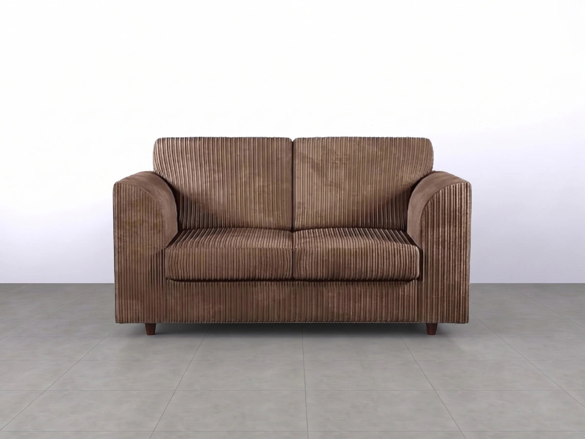 Gamzo Outlet jumbo cord 2-seater sofa with full back and plush cushions, ideal for modern living rooms.