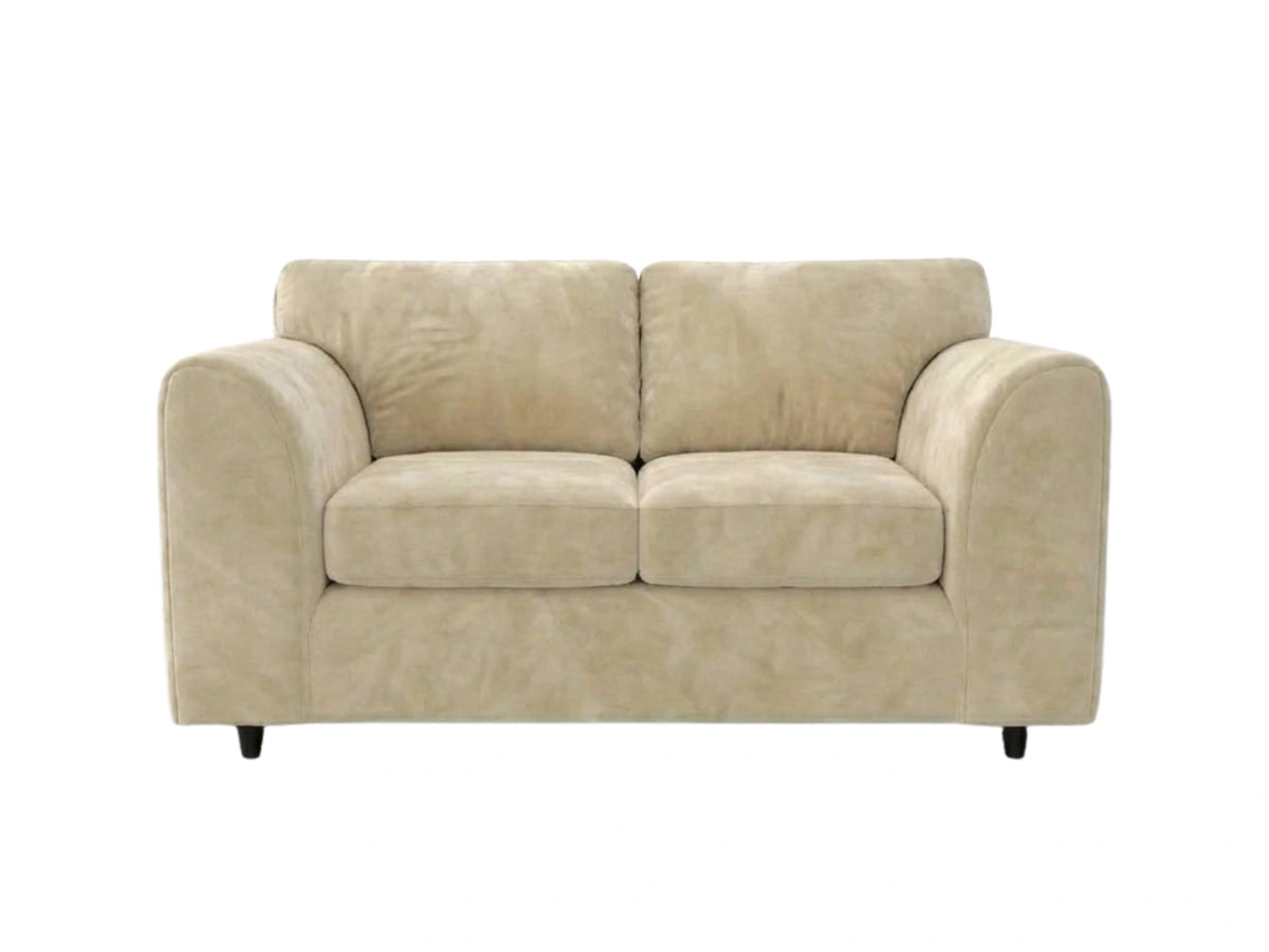 Plush Velvet Fabric Full Back Sofa Set