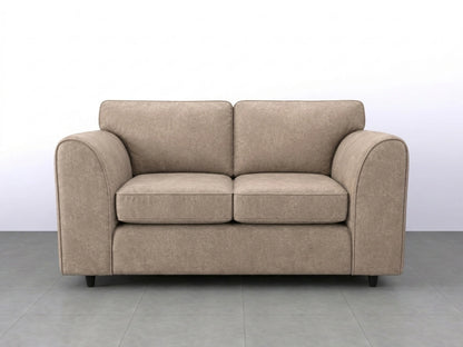 Cream leather 2-seater Dillon sofa from Gamzo Outlet with full back design, showcasing plush cushions and sleek upholstery.
