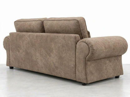 Cream leather 2-seater sofa from Gamzo Outlet's Wilcot full back leather sofa set, showcasing plush cushions and elegant design.